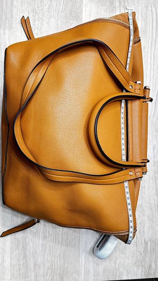 Bolso Parfois L ante combinado color camel mostaza