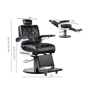 Sillón Barbería Omega Negro