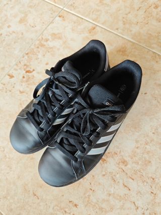 Zapatillas tenis Adidas negro 37 