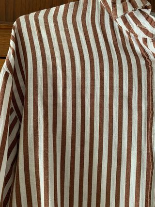 Camisa rayas marrones Stradivarius