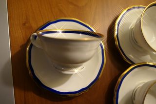 Servizio x 6 Rheinekrone bordo oro anni '30