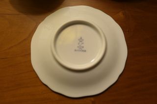 Servizio x 6 Rheinekrone bordo oro anni '30