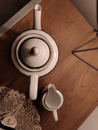 Servizio x 6 Rheinekrone bordo oro anni '30