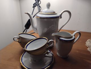 Servizio x 6 Rheinekrone bordo oro anni '30