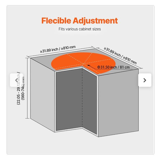 Carrusel para armario esquinero de cocina.