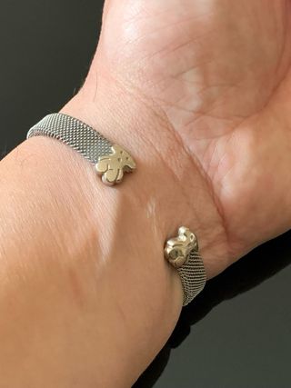 Pulsera mujer plateada ositos