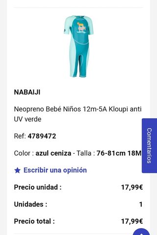 NABAIJI Neopreno 18m