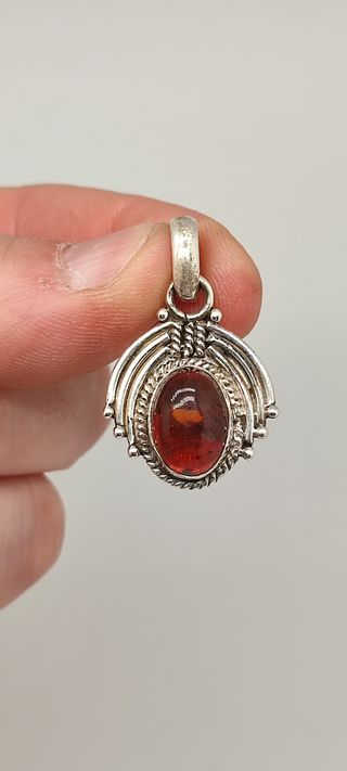 Colgante de plata y Ámbar.