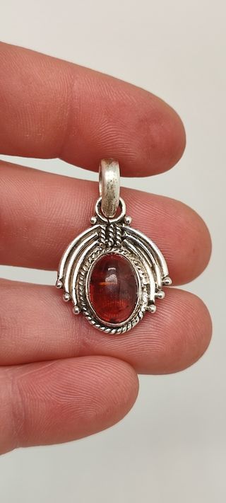 Colgante de plata y Ámbar.