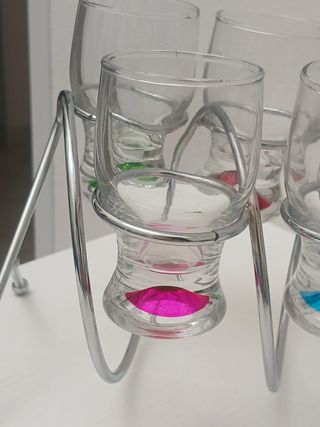 Bicchieri vintage liquore multicolore