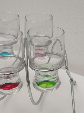 Bicchieri vintage liquore multicolore