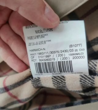 Gabardina Burberry