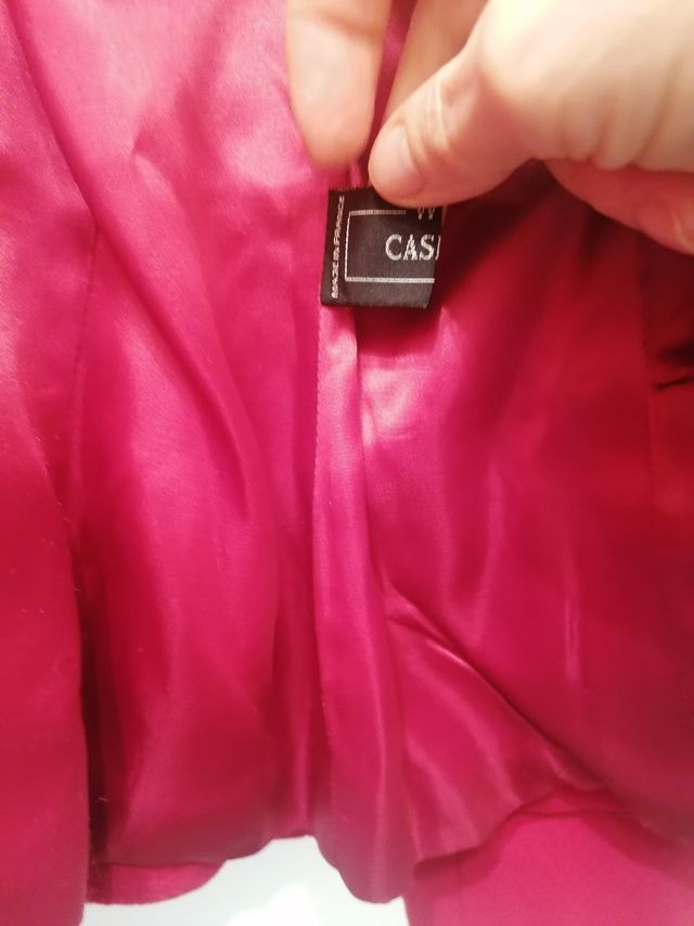 Chaqueta cashmere t. 38,40 granate.