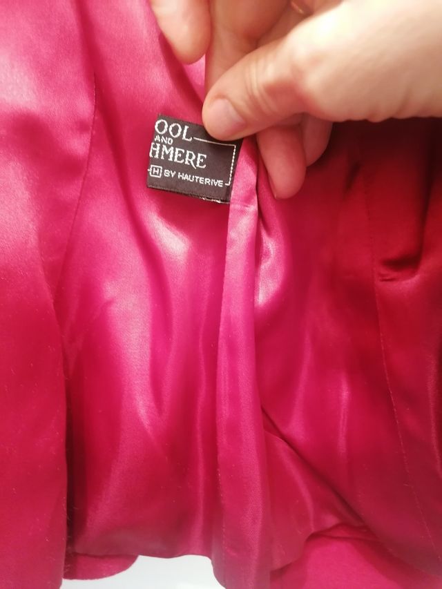 Chaqueta cashmere t. 38,40 granate.