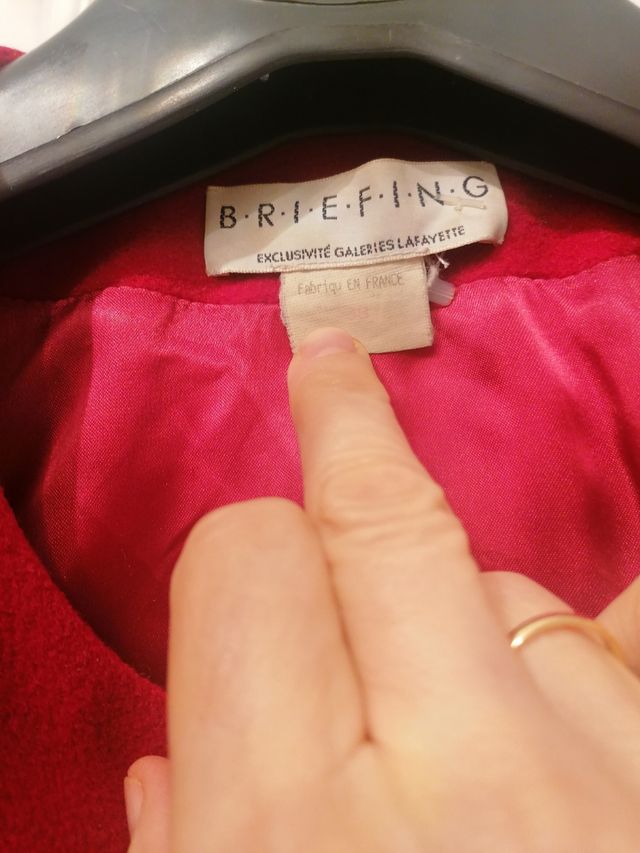 Chaqueta cashmere t. 38,40 granate.