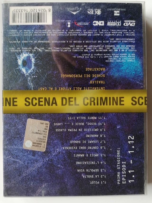 Dvd CSI Stagione 1 ep1a12