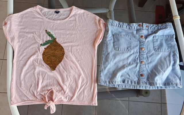 Conjunto falda y camiseta