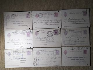 LOTE DE 18 ENTERO POSTALES ALFONSO XIII