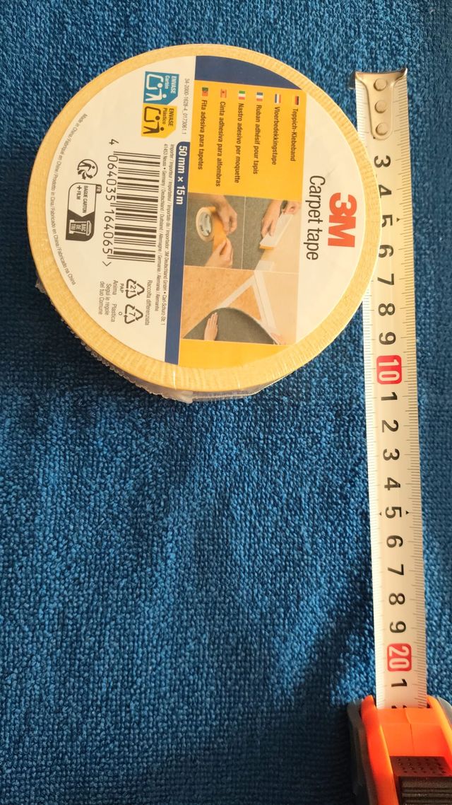 Rollo cinta doble cara para moqueta  manualidades