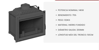 Chimenea Insertable Básic 700