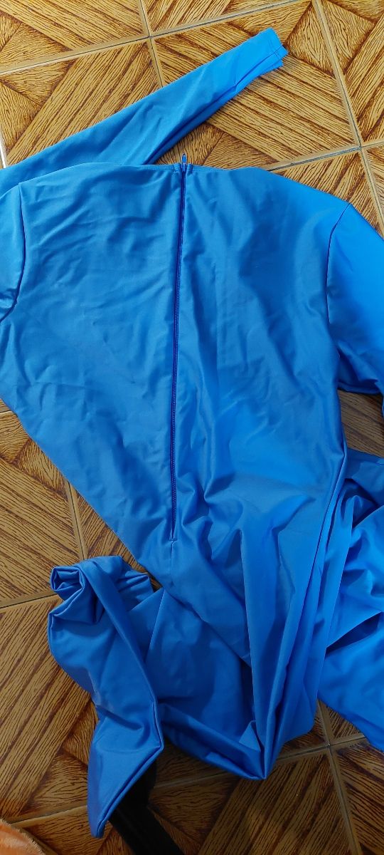 carnaval disfraz mono lycra zentai azul