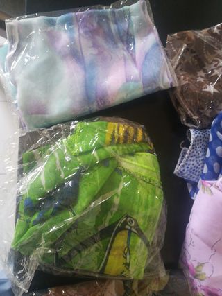 8 pañuelos flores mujer 
