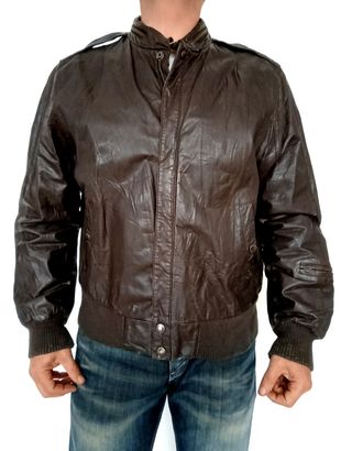 Cuero auténtico bomber L Medidas indicadas 