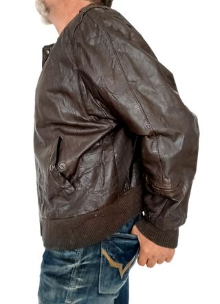 Cuero auténtico bomber L Medidas indicadas 