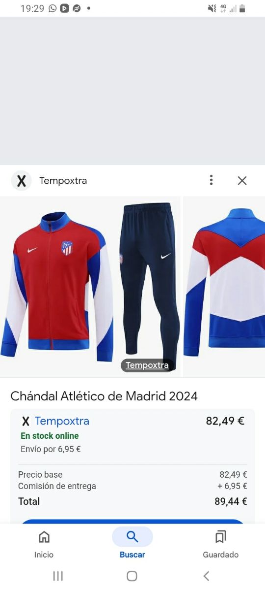 Chándal atlético de Madrid.xl