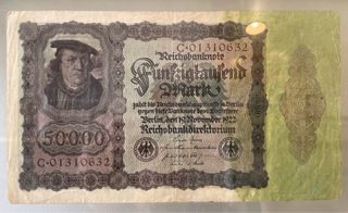 Antiguo cuadro 4 billetes enmarcados