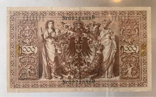 Antiguo cuadro 4 billetes enmarcados