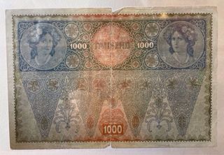 Antiguo cuadro 4 billetes enmarcados