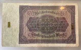 Antiguo cuadro 4 billetes enmarcados