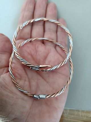 Due braccialetti rame e alluminio