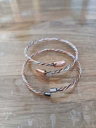 Due braccialetti rame e alluminio