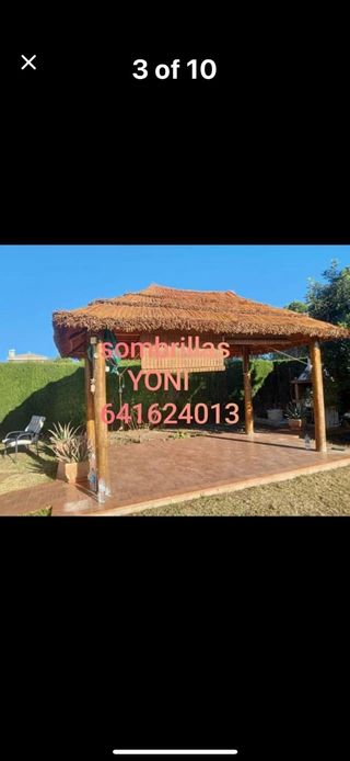 Sombrillas de carri verzo mimbre