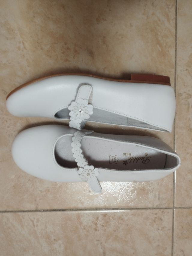 ZAPATOS DE PIEL NIÑA PARA COMUNIÓN