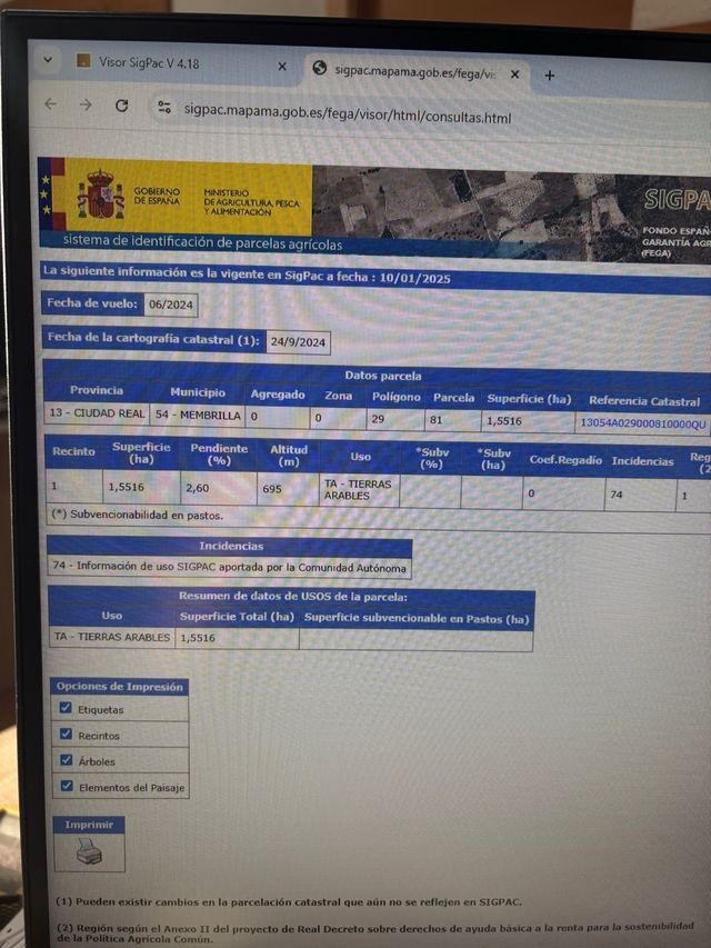 Se vende una hectarea y media de tierra de labor