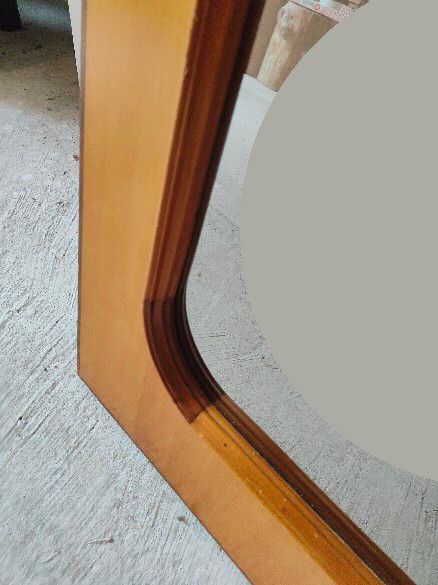 Porta in noce con vetro a specchio