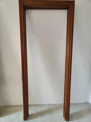 Porta in noce con vetro a specchio