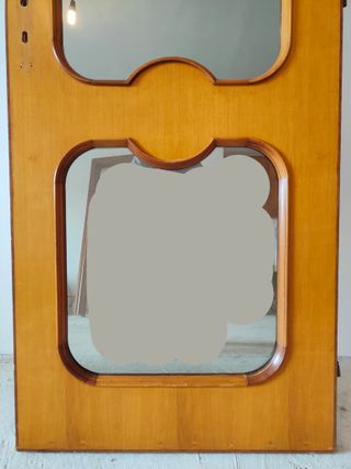 Porta in noce con vetro a specchio