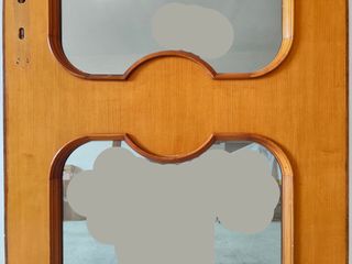 Porta in noce con vetro a specchio