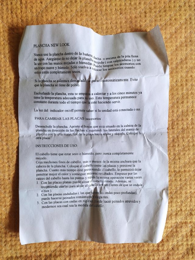 Plancha de pelo crimpadora vintage