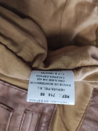 Cazadora piel talla 56