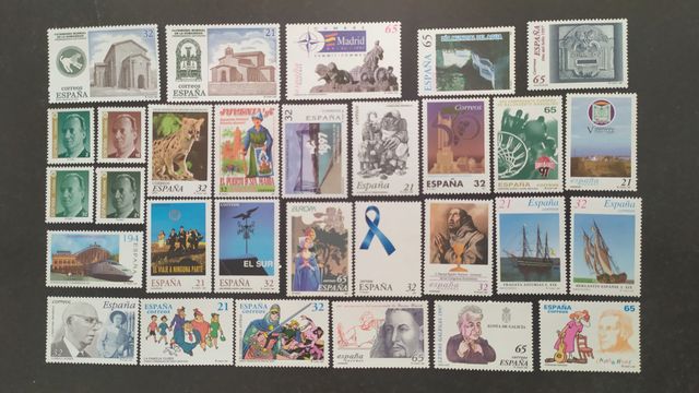 sellos nuevos de ESPAÑA año 1997,  a facial