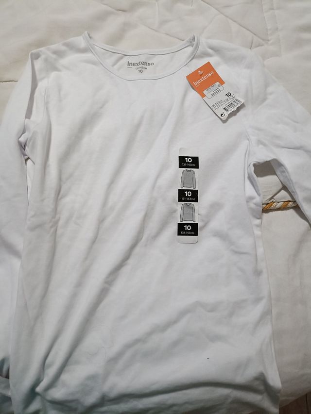 Camiseta blanca talla 10