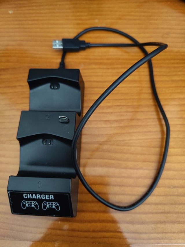 Estación carga-cargador mandos ps4