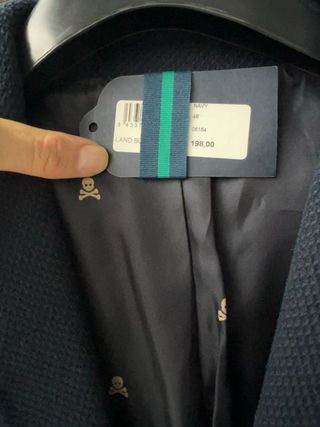 Americana Scalpers Algodón Azul 3 bolsillos