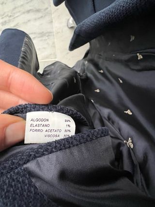 Americana Scalpers Algodón Azul 3 bolsillos