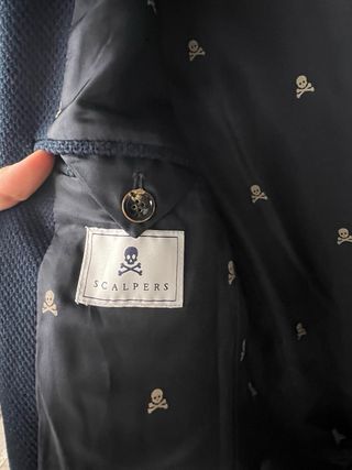 Americana Scalpers Algodón Azul 3 bolsillos